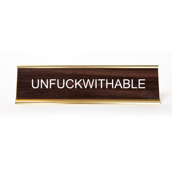 Unfuckwithable Nameplate | Walnut