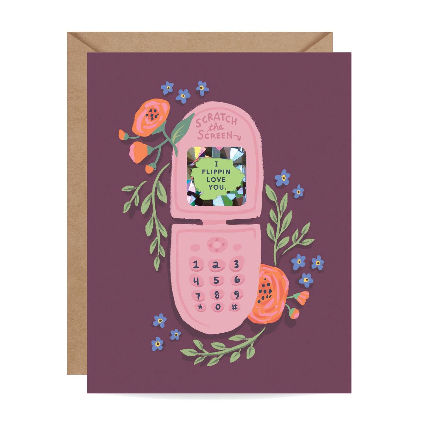 Flip Phone Scratch- off card