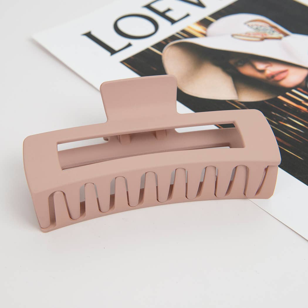 4.92&#39;&#39; Matte Rectangle Large Hair Claw Clips