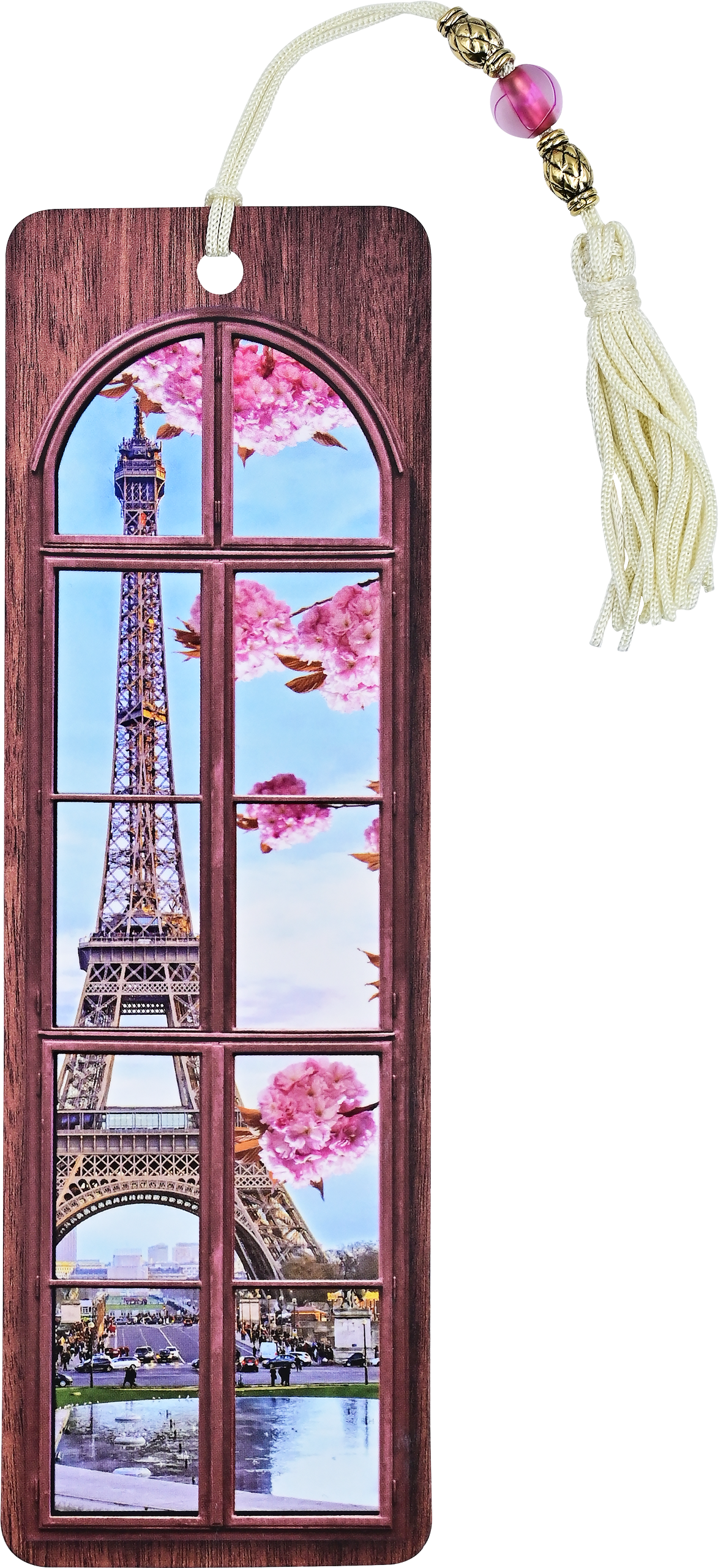 Springtime in Paris Beaded Bookmark