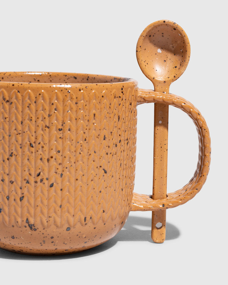 Stoneware Spoon &amp; Mug Set