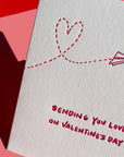 Paper Airplane Valentine - Valentine's Day card