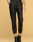 Made in USA Faux Leather Pants with Pockets