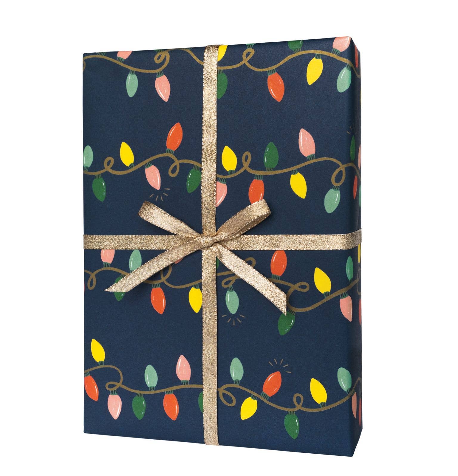 Roll of 3 Holiday Lights Wrapping Sheets