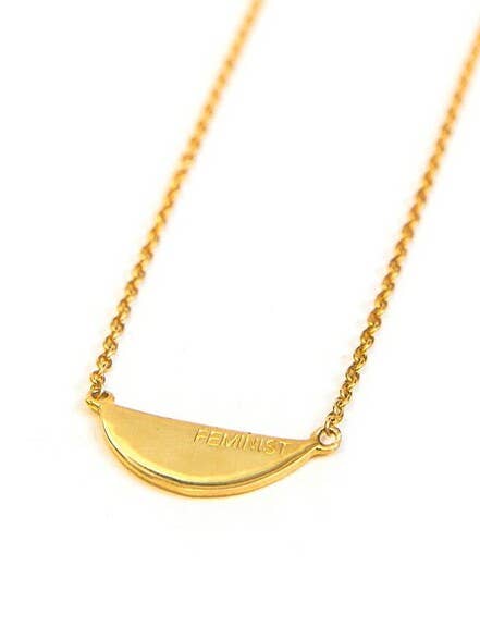 Fair Feminist Necklace - 14k Gold