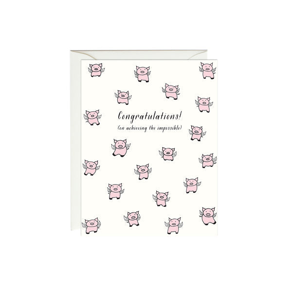 Congrats Flying Pigs Card