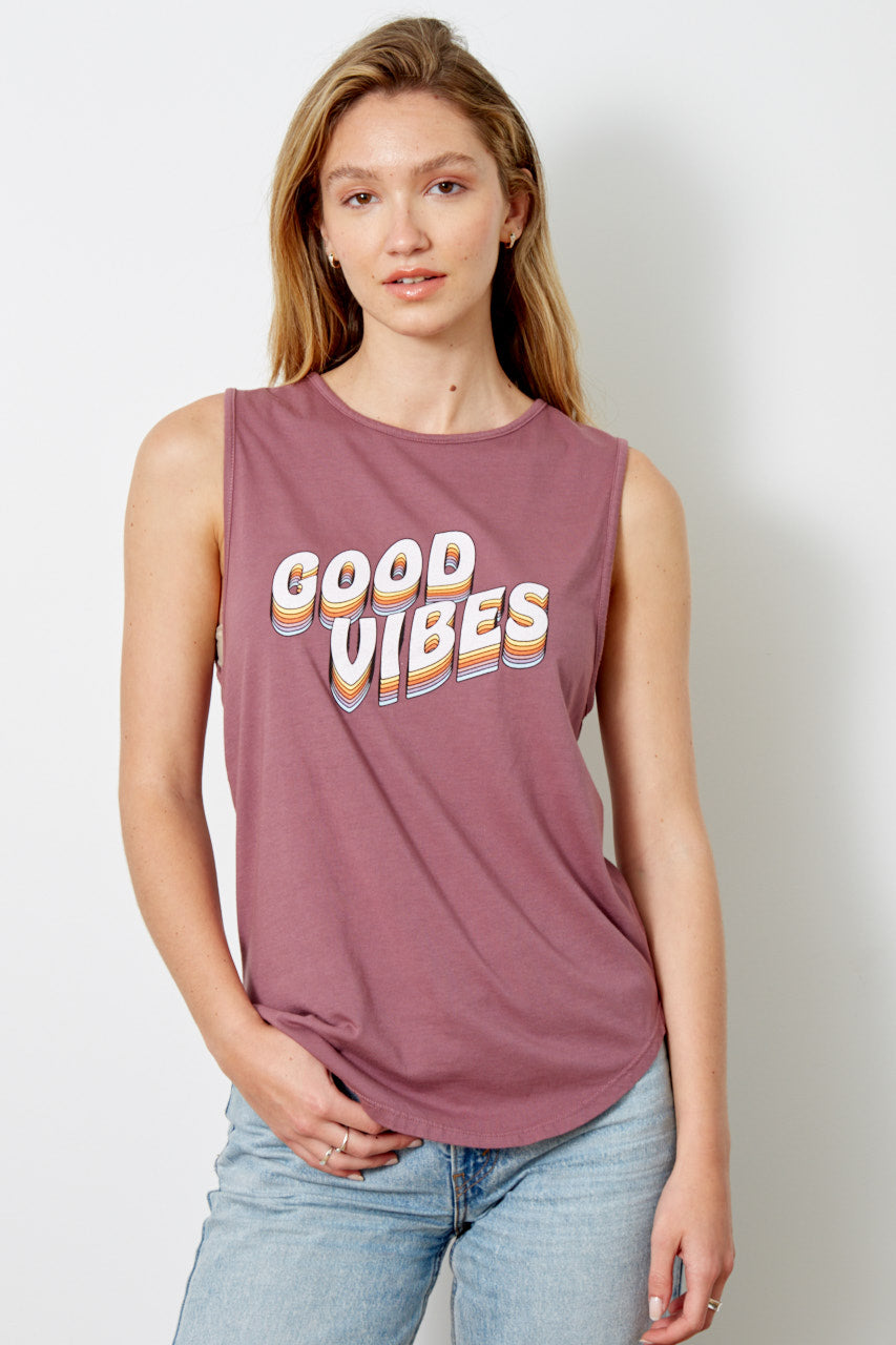 &quot;Good Vibes&quot; Tank- The Sassy