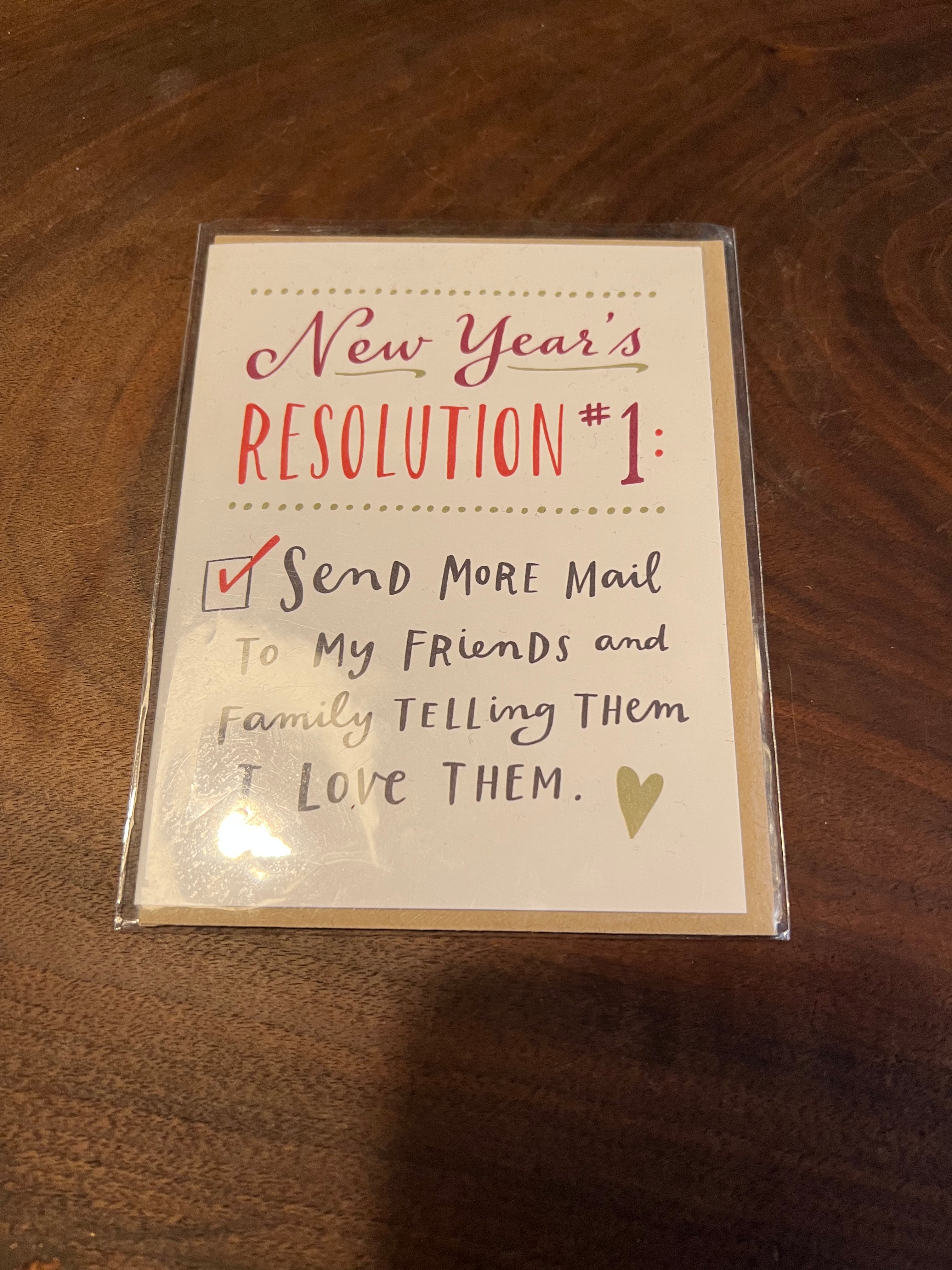 New Year’s Resolution card
